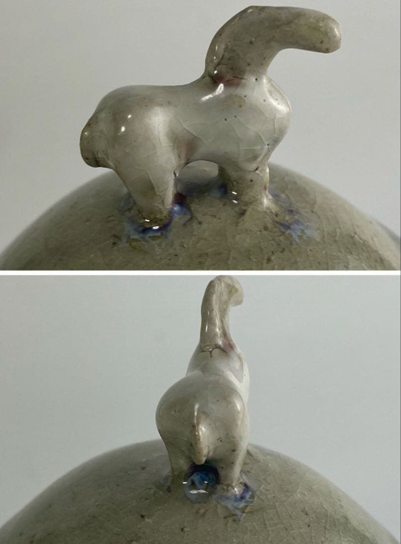 藤平伸　馬飾壺 小壺 木箱付き 共箱 陶器 陶芸品