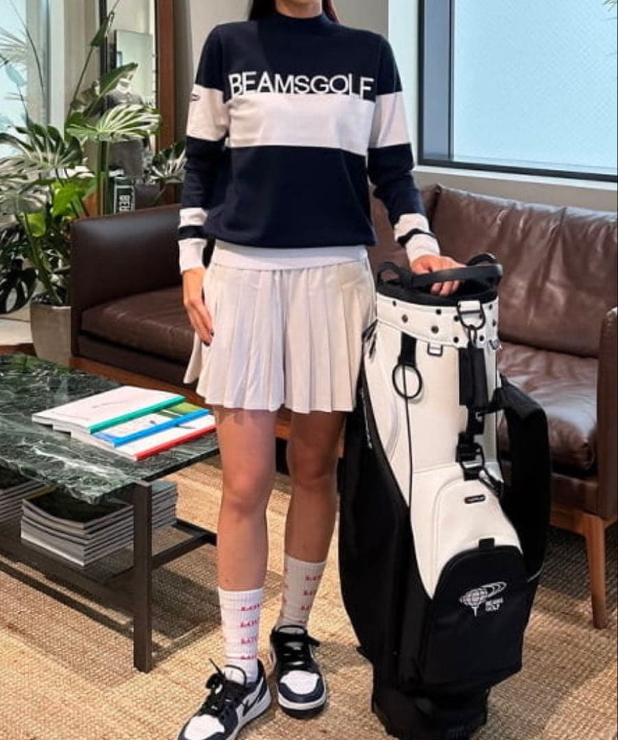新品タグ付き BEAMS GOLF裏地付き プリーツ キュロット