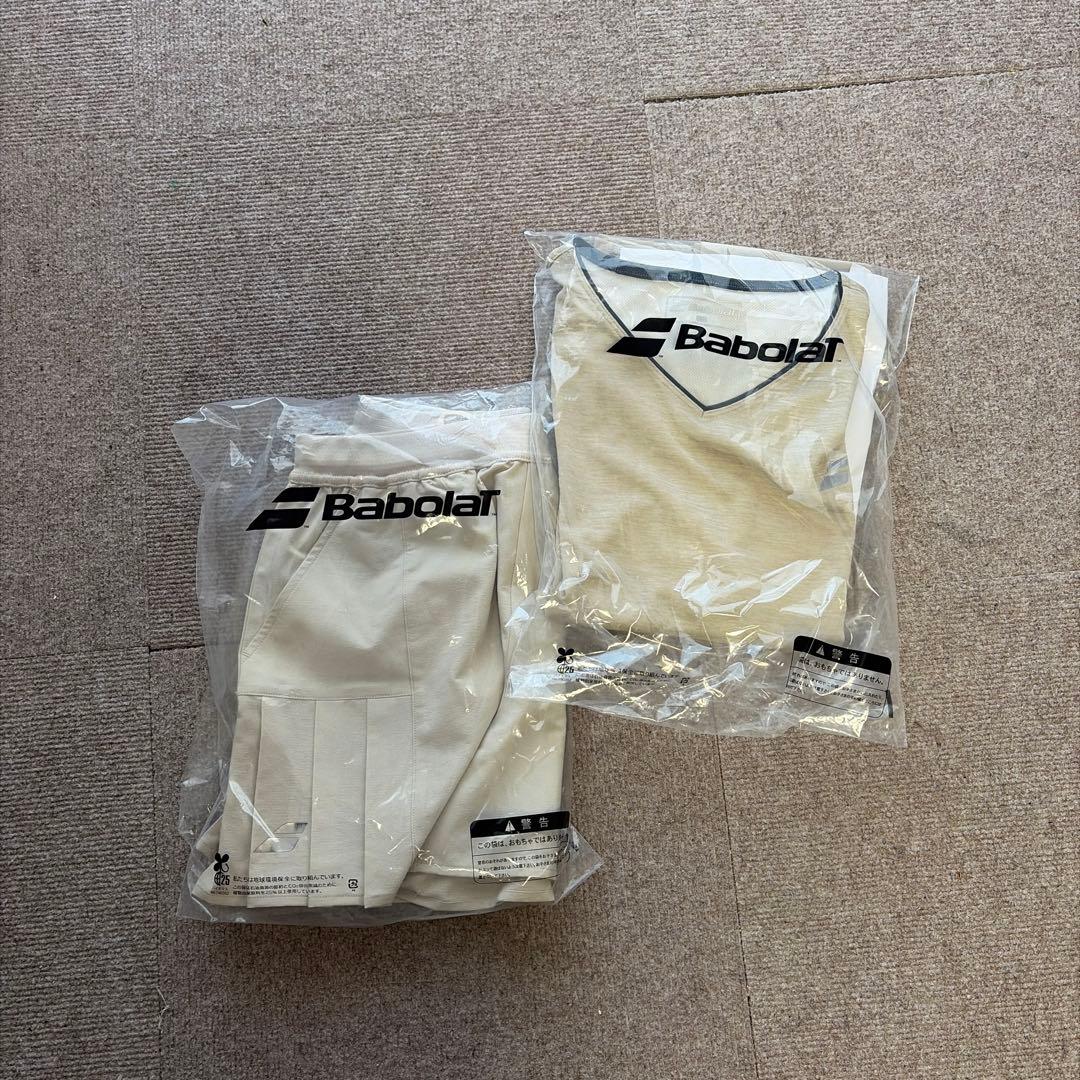 【新品】バボラ　ベージュテニスウェア セットアップ