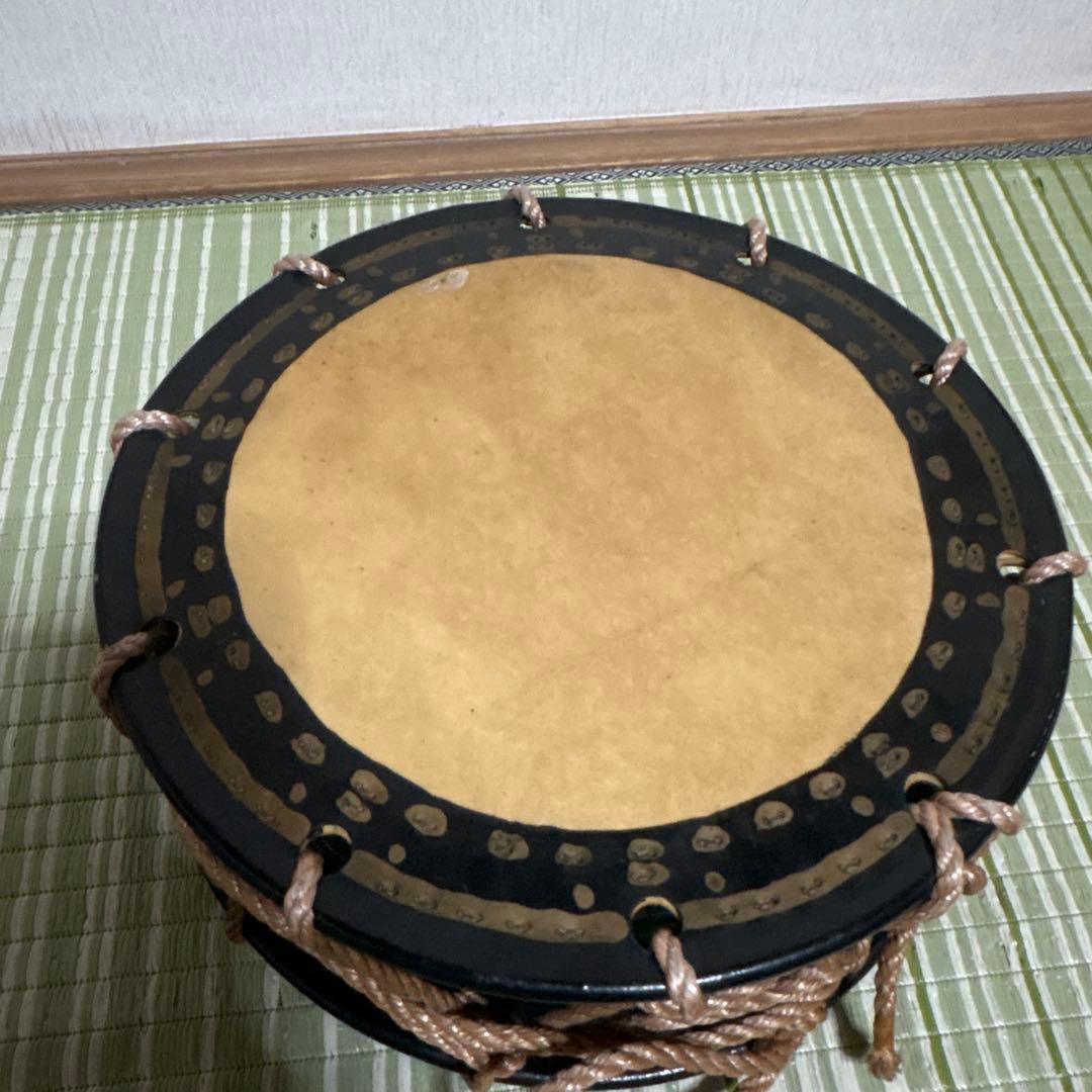 締め太鼓　締太鼓　太鼓　和太鼓　ドラム　和楽器　工芸品　骨董品　30cm