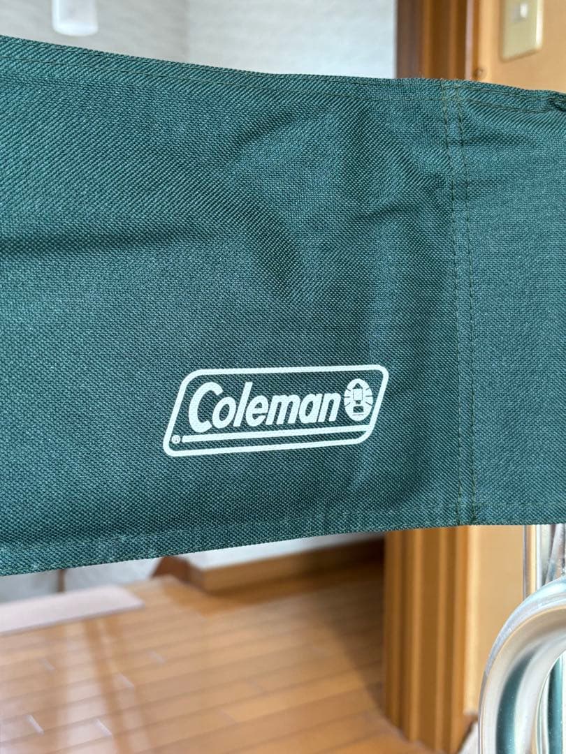Colemanコールマン サイドテーブル付 チェア 緑 2個セット キャンプ