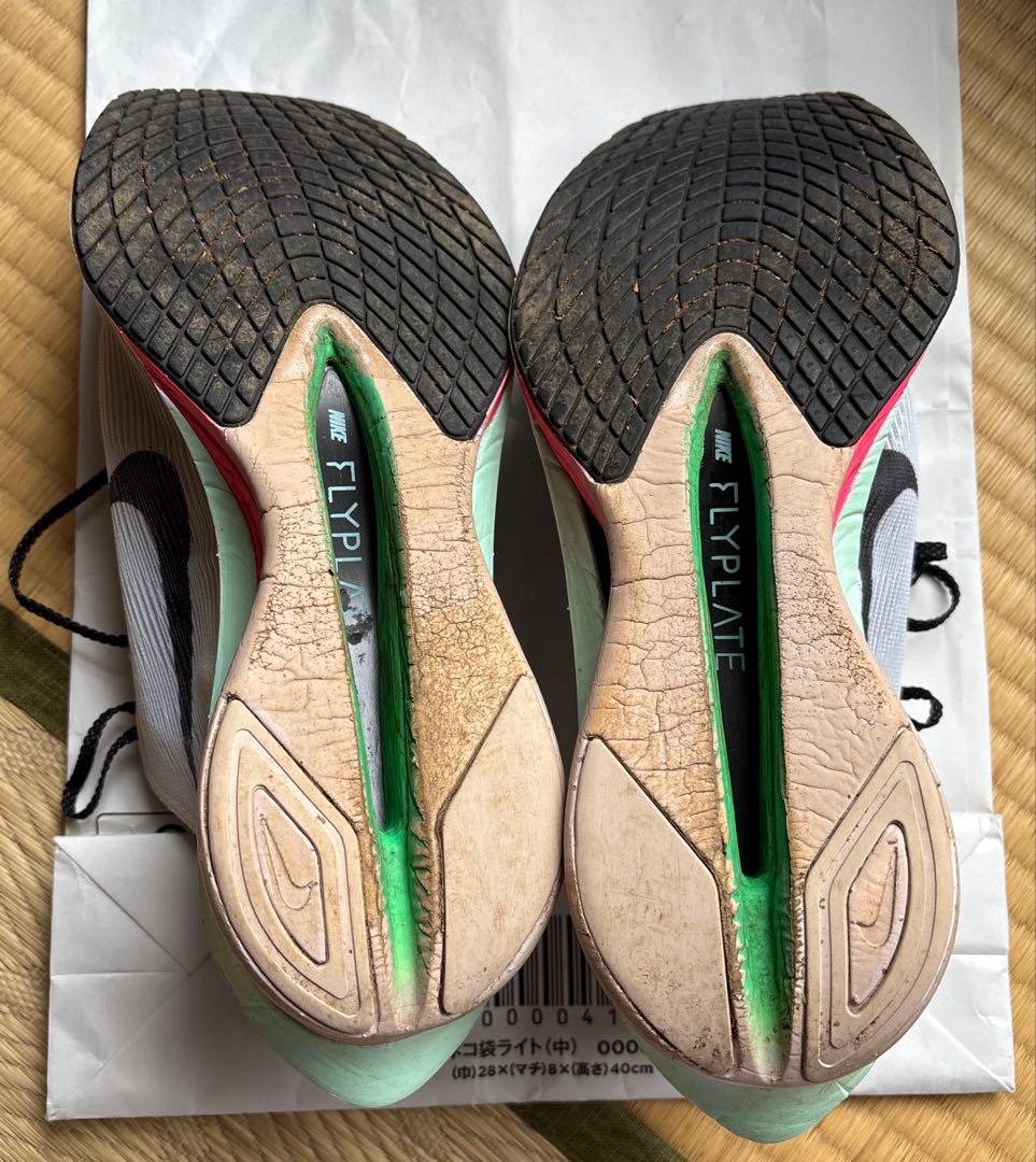 NikeZOOMX VAPORFLY NEXT%4ホワイト/グリーン