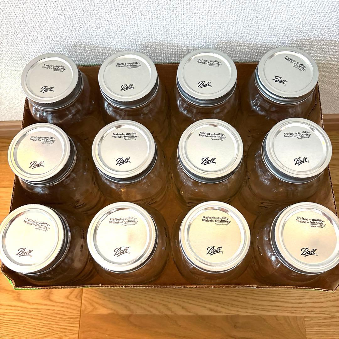 Ball 32oz メイソンジャー　クリアー12個