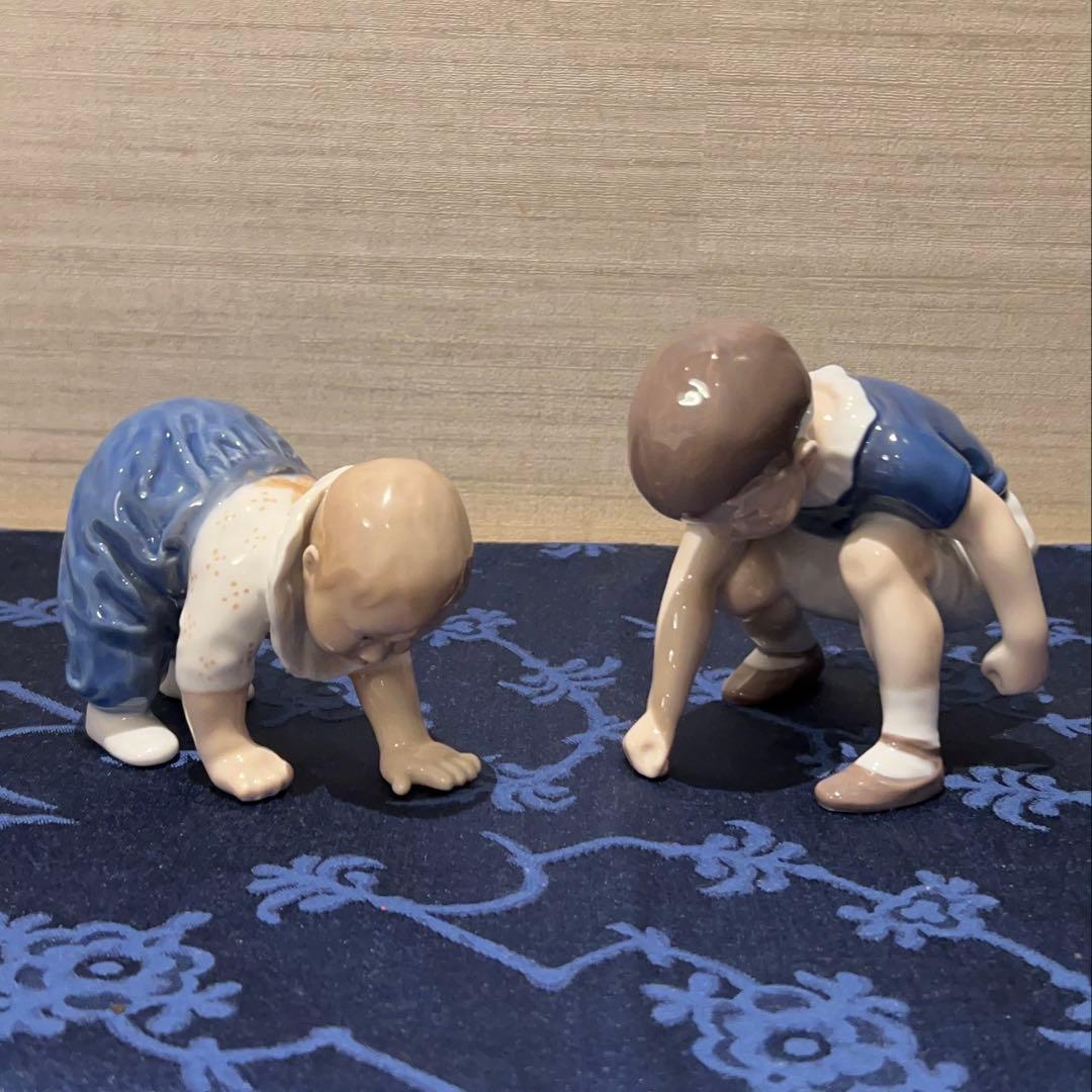ロイヤルコペンハーゲン・フィギュリン　男の子　2点　セット
