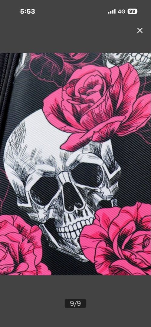 LOUDMOUTH スカルとバラのキャディバッグ