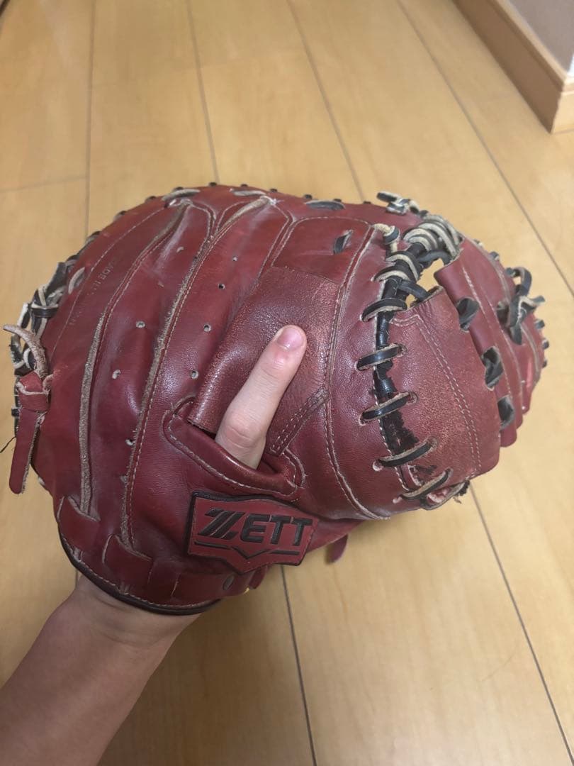 ZETT キャッチャーミット DPC-55112 赤　硬式用