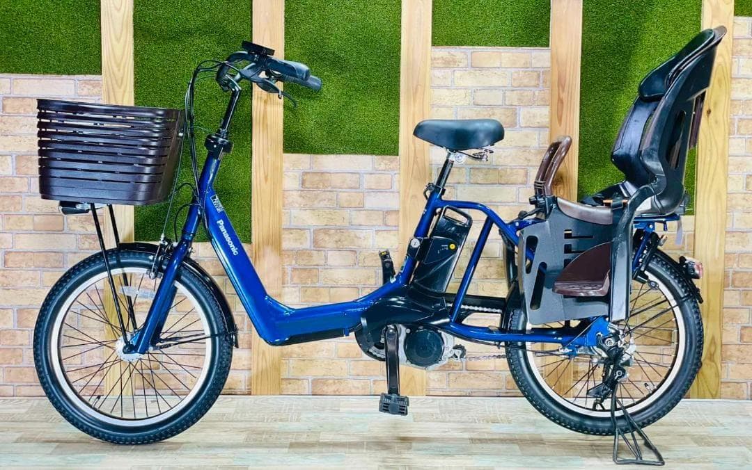 超人気 ネイビー 王様 ギュットアニーズ子供乗せ電動アシスト自転車 ZH2969