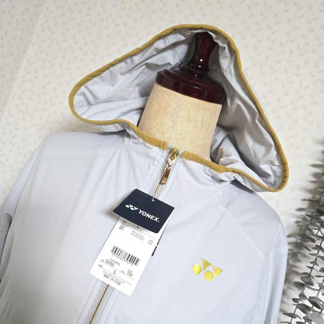 新品　YONEX　ソフトシェルパーカー　アイスグレー　l　ウィメンズ　裏起毛