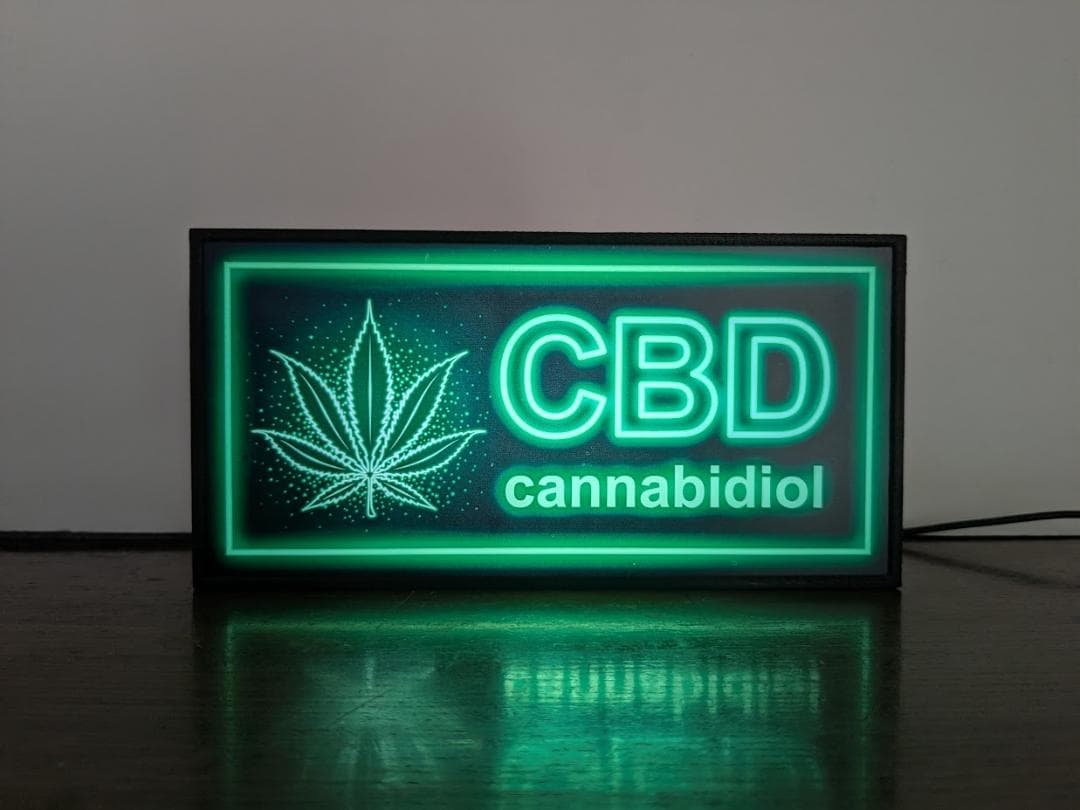 CBD カンナビジオール 医療 大麻 サイン 看板 置物 雑貨 ライトBOX