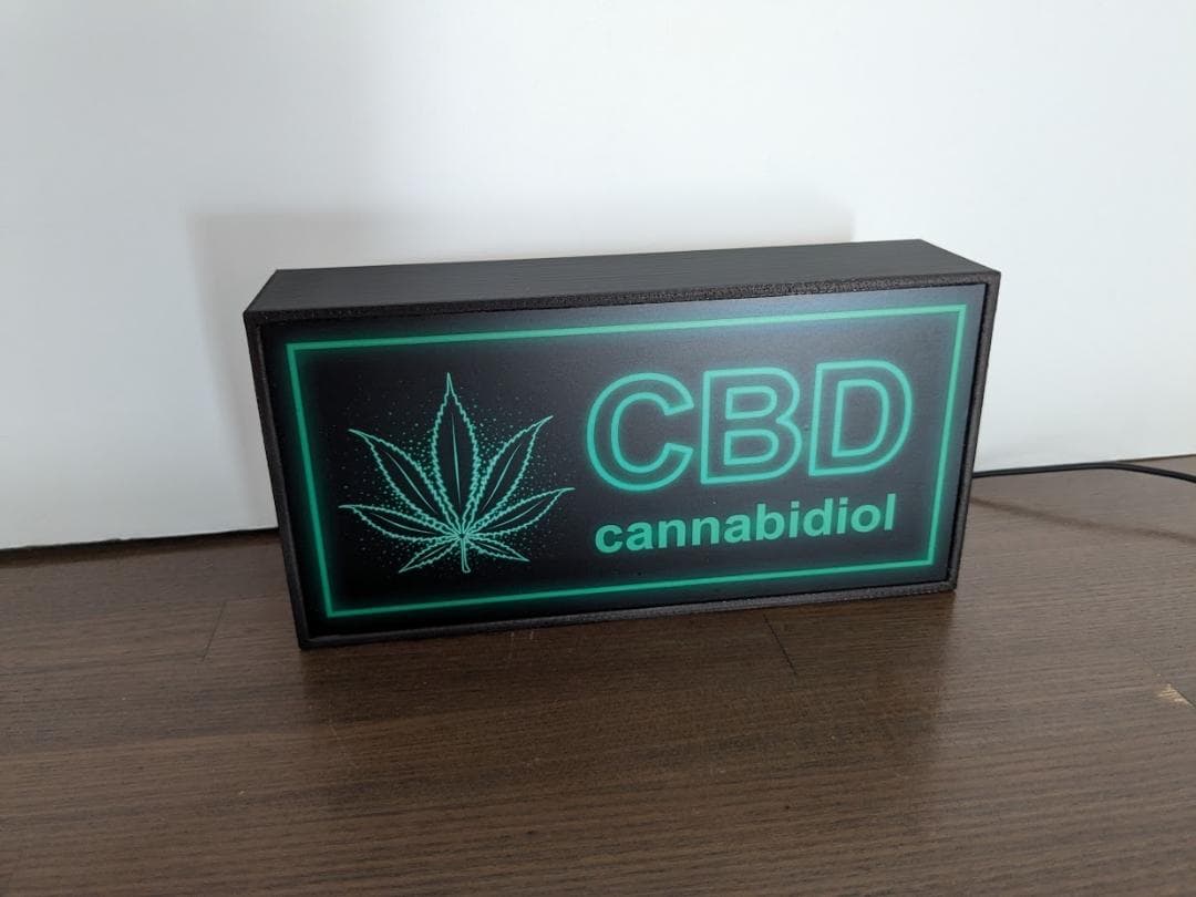 CBD カンナビジオール 医療 大麻 サイン 看板 置物 雑貨 ライトBOX