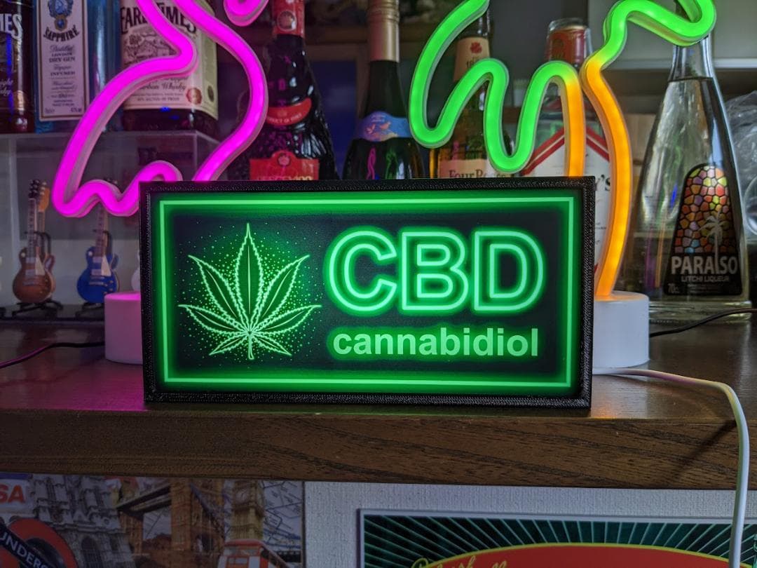 CBD カンナビジオール 医療 大麻 サイン 看板 置物 雑貨 ライトBOX