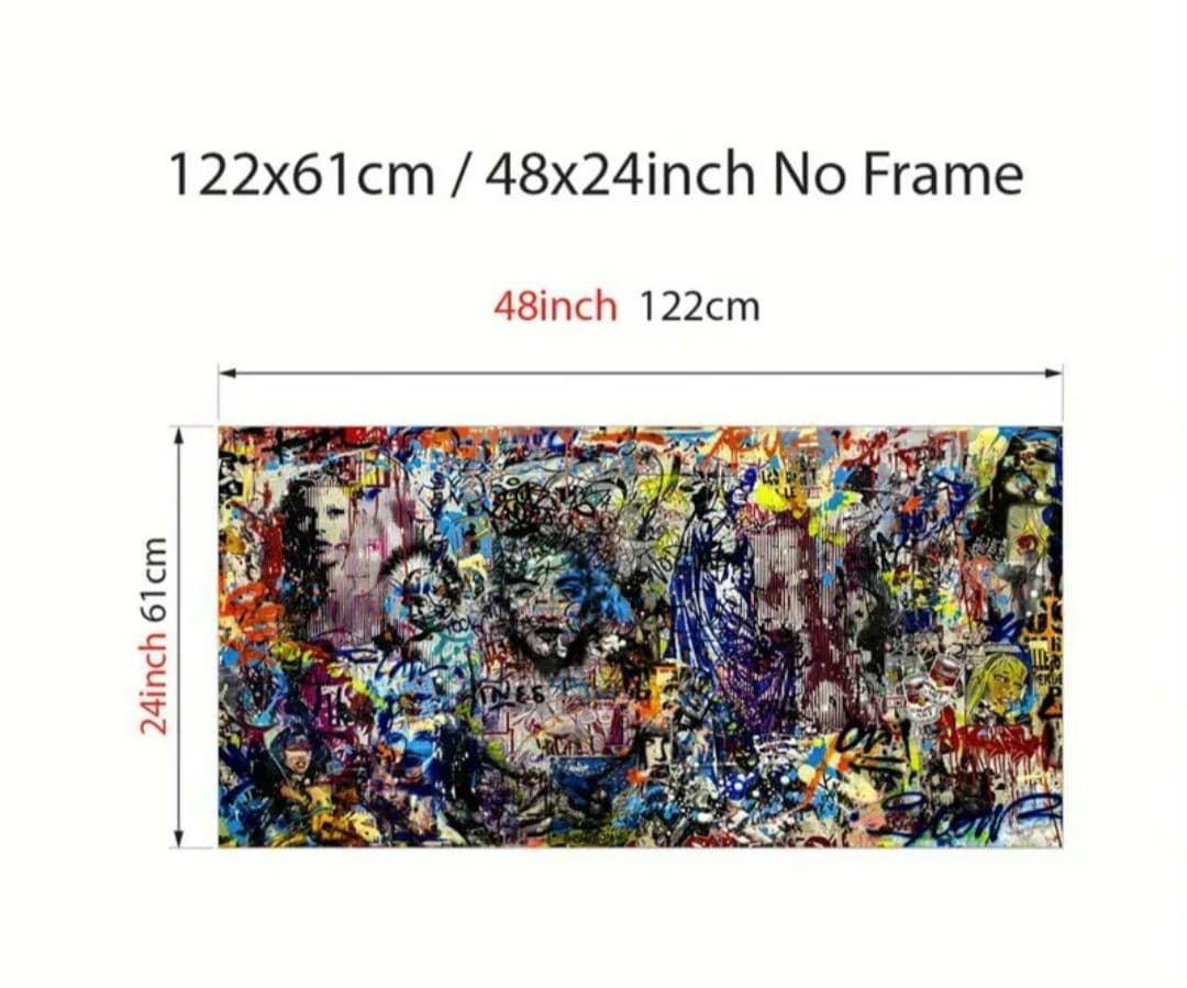 超絶特大サイズ 高品質アクリルアート ☆ストリートアート バスキア バンクシー