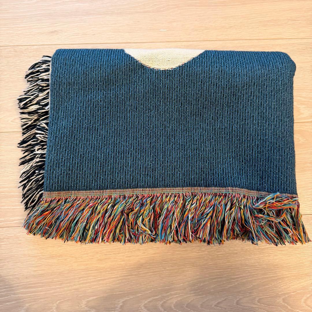 Clr Yin Yang Woven Throw Blanket ブランケット