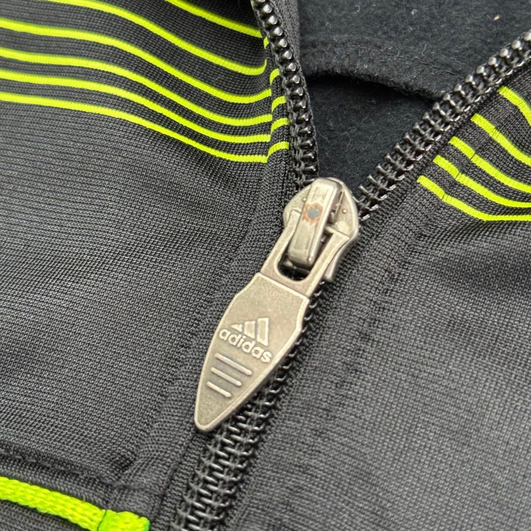 00s old adidas アディダス トラックジャケット ブラック×ネオン