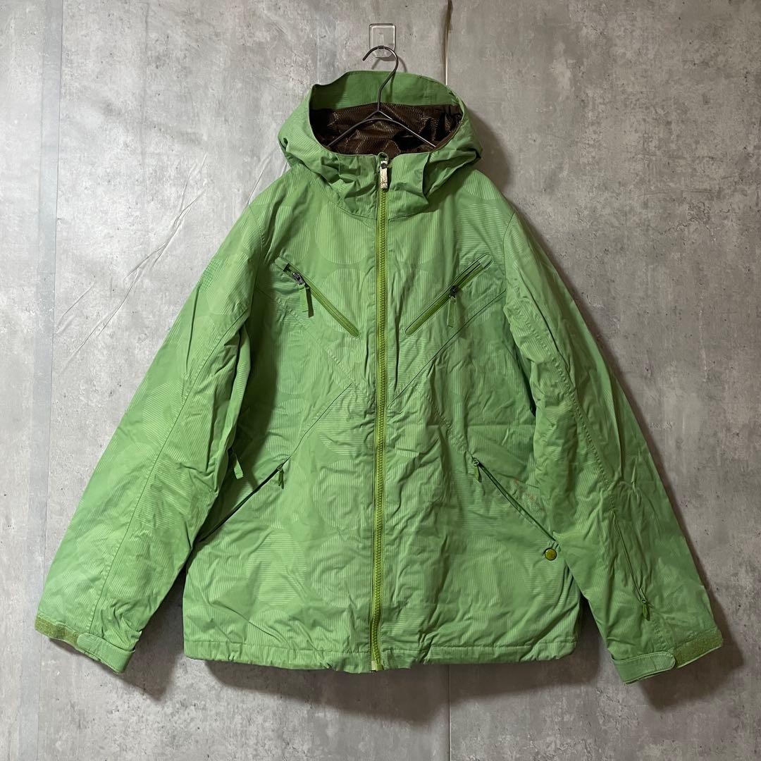 Burtonバートンスキーウェアスノーボードジャケットパーカーフード付緑グリーン