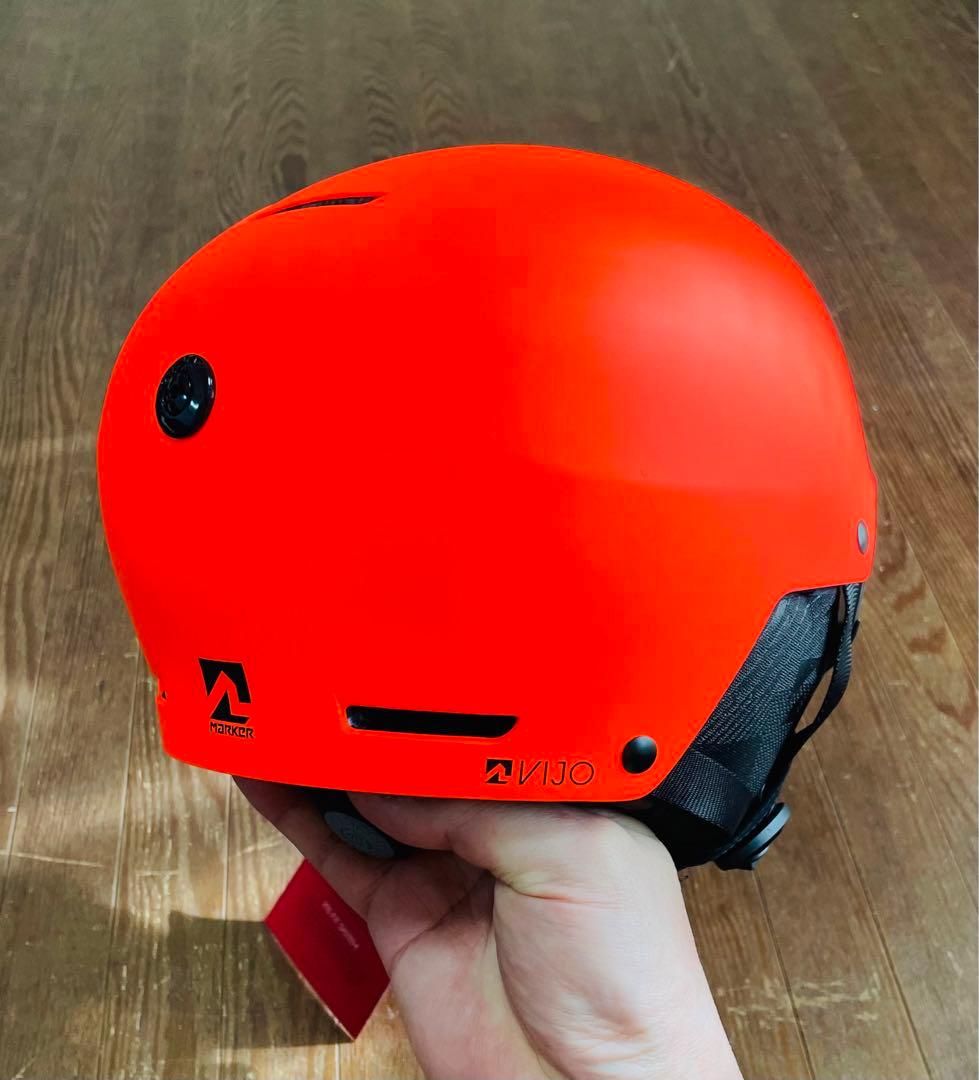 新品未使用MARKER ジュニアヘルメット バイザー付き VIJO レッド