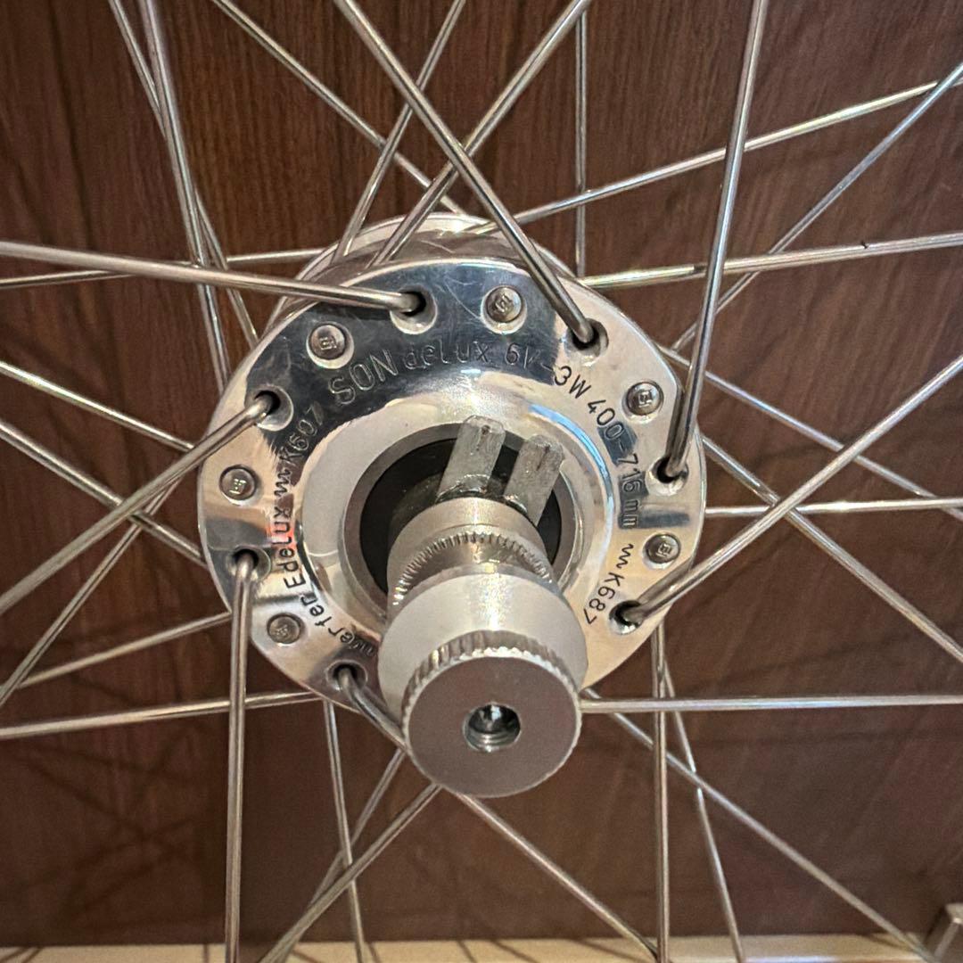 SON ダイナモ　VELOCITY atlas700C 完組 リムブレーキ