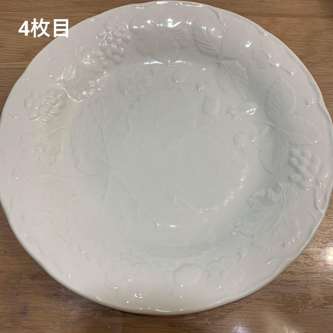 Burleigh 葉と果実の浮彫り皿 約25cm 5枚セット