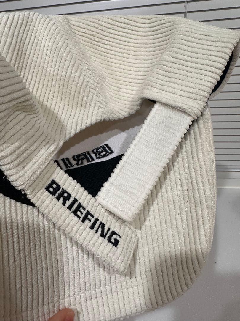 BRIEFING コーデュロイ　キャップ ホワイト ブリーフィング