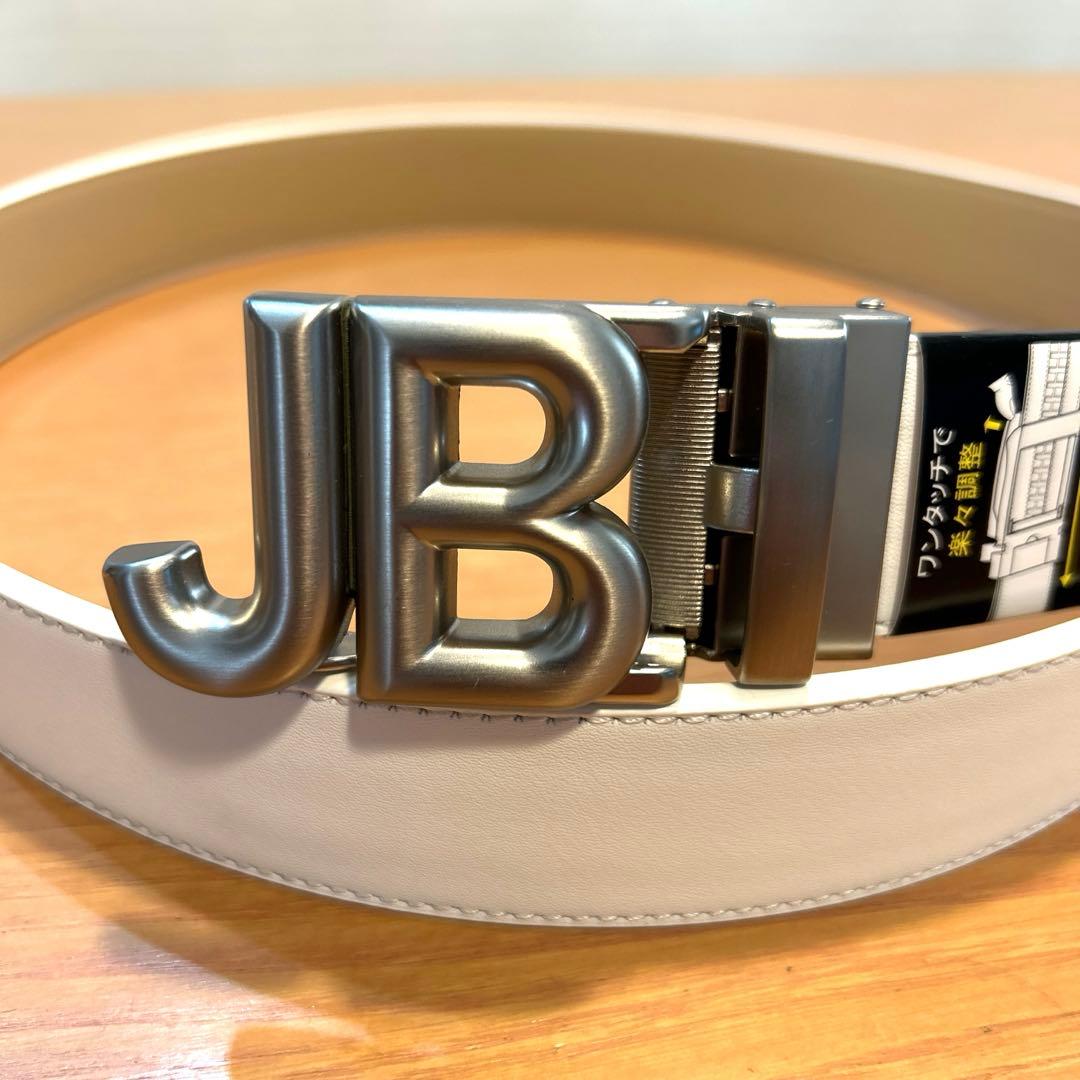 ジャックバニー JBロゴ スライドバックルベルト　ホワイト