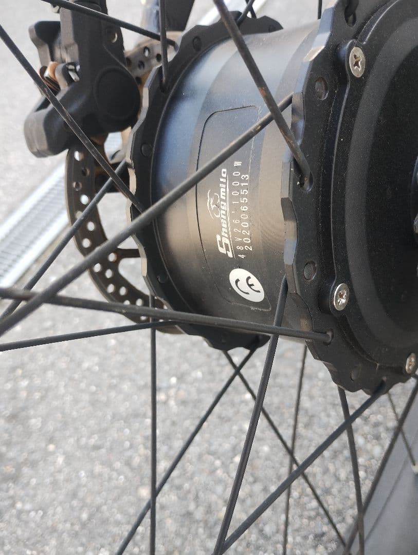 ファットバイク　フルサス　MTB 26インチ 1000W 電動　アシスト　自転車