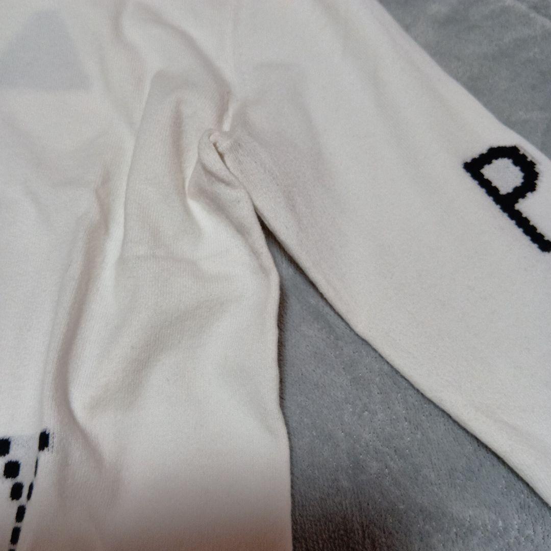 【美品】PEARLY GATES カシミヤタッチコットンハイネックニット 白