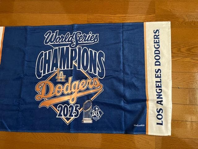 大谷翔平ドジャースWS優勝限定ロッカールーム用両面タオルUS限定販売
