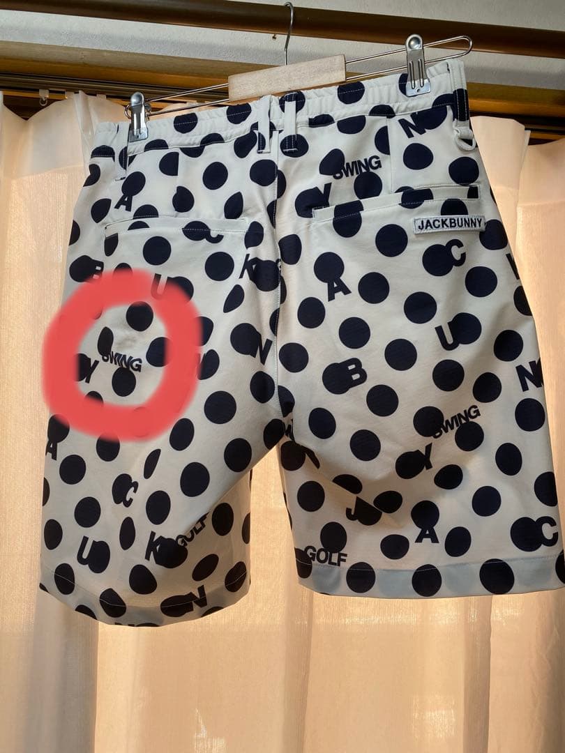 メンズジャックバニー ドット柄 ポロシャツとショートパンツセット