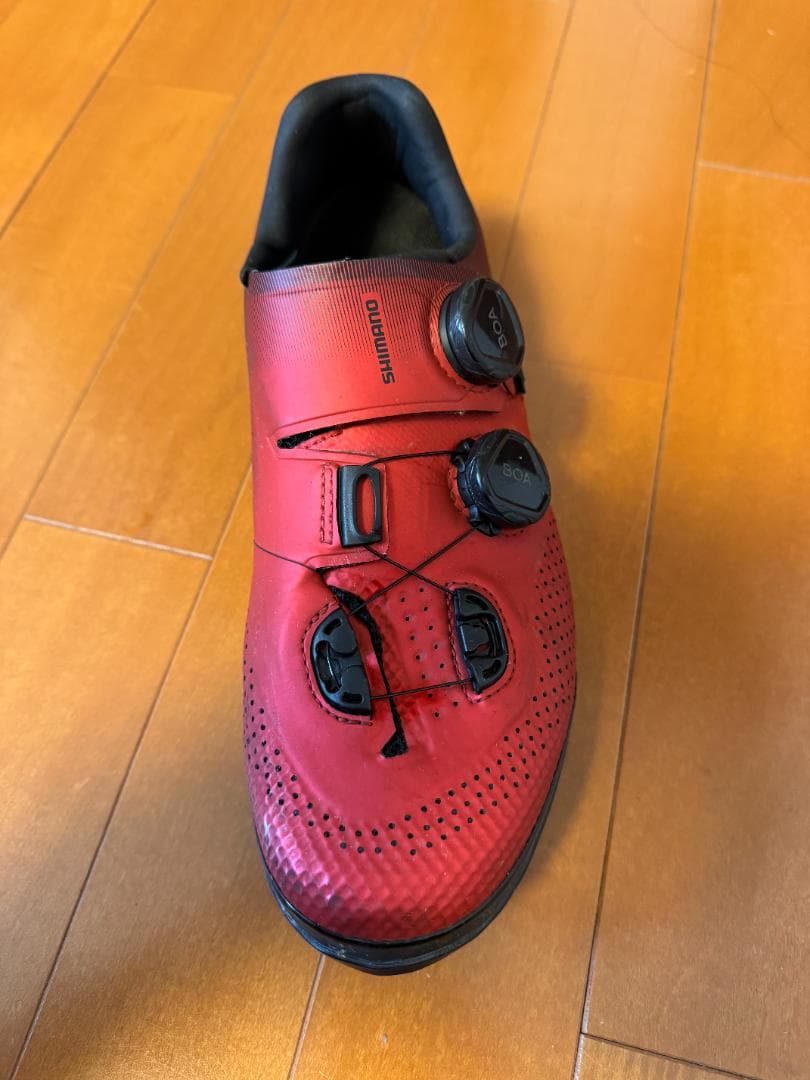 シマノ SH-XC702 SPDシューズ 26.5cm ワイド 赤 BOA 美品