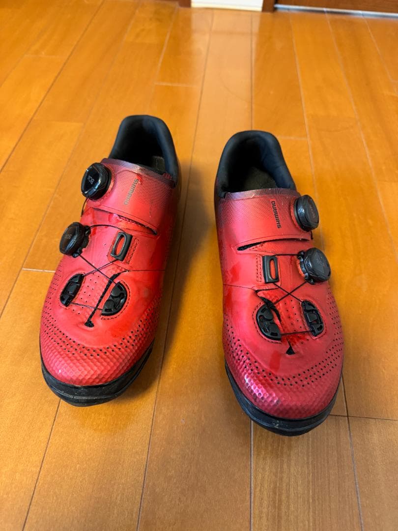 シマノ SH-XC702 SPDシューズ 26.5cm ワイド 赤 BOA 美品