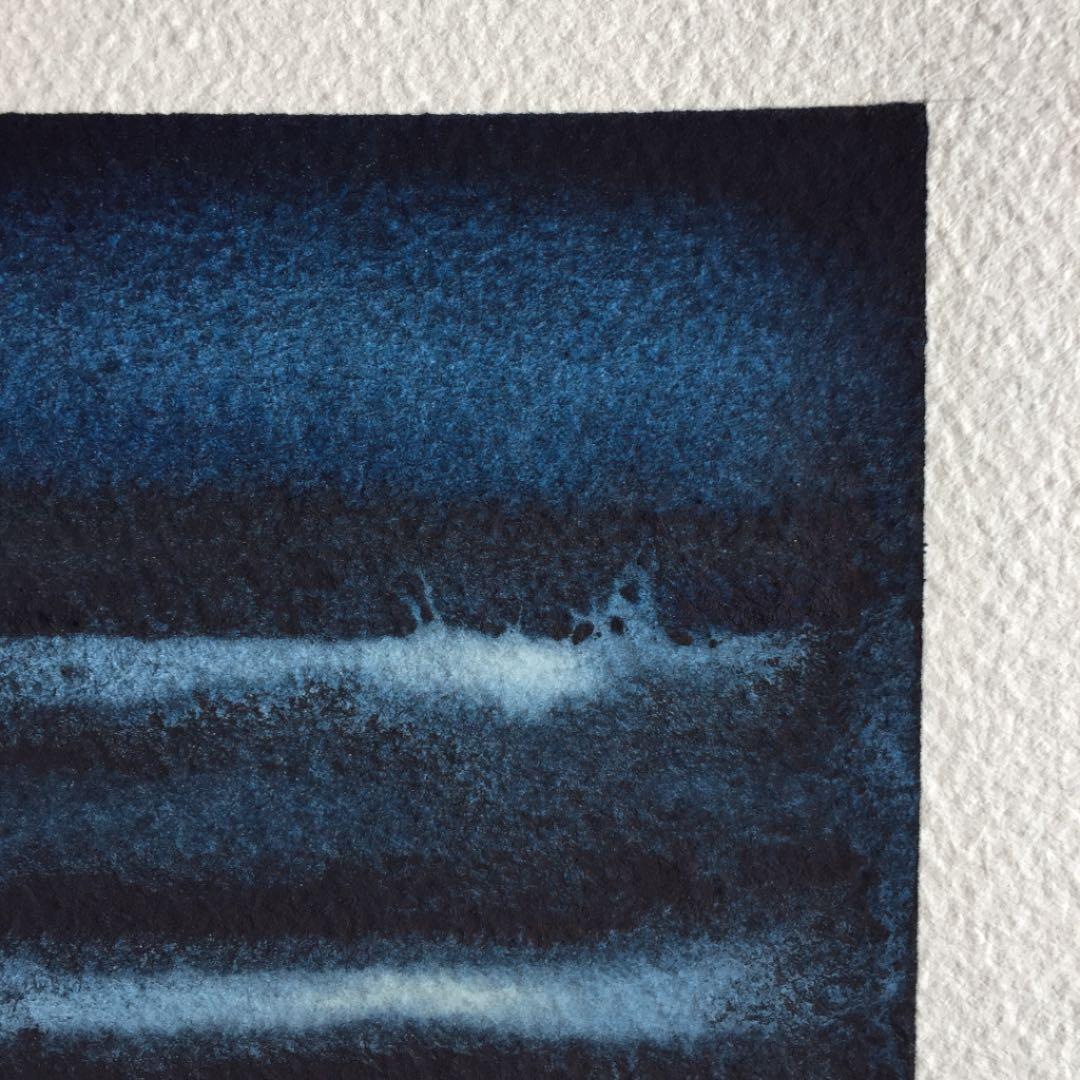 わたしの絵「midnight wave」水彩画