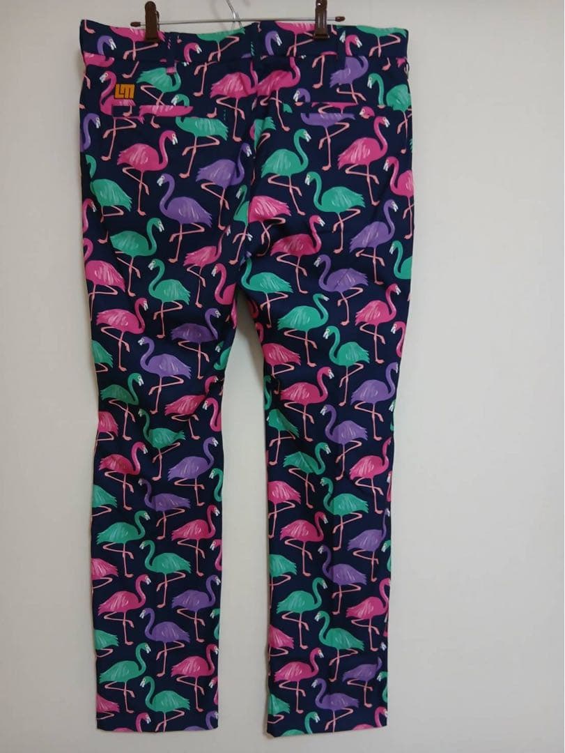 新品Loudmouthラウドマウス ゴルフメンズロングパンツワイルドフラミンゴズ