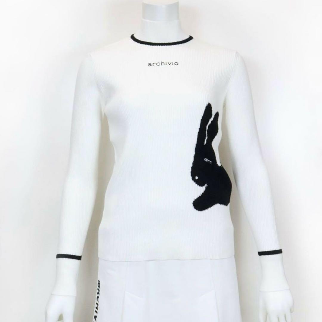人気完売商品 archivioうさぎ柄リブニット