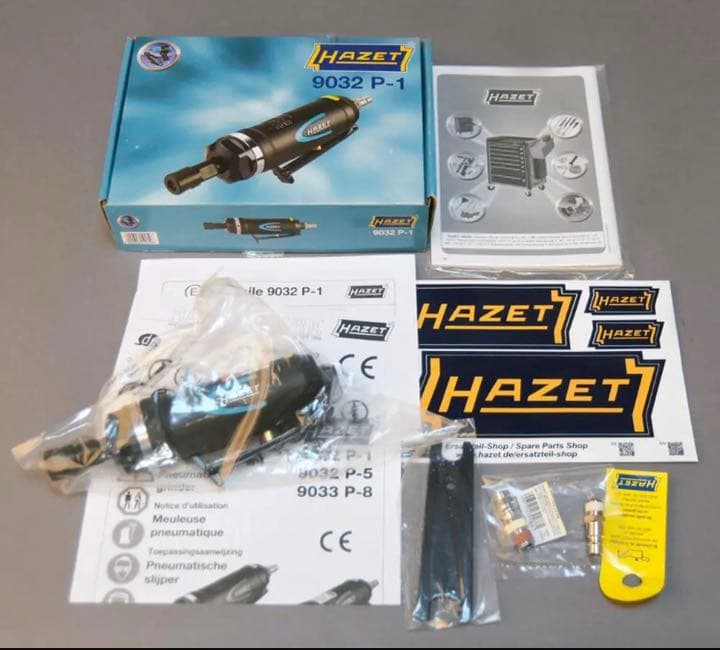 新品 ハゼットHAZET9032P-1 エアダイグラインダーストレートDYI工具