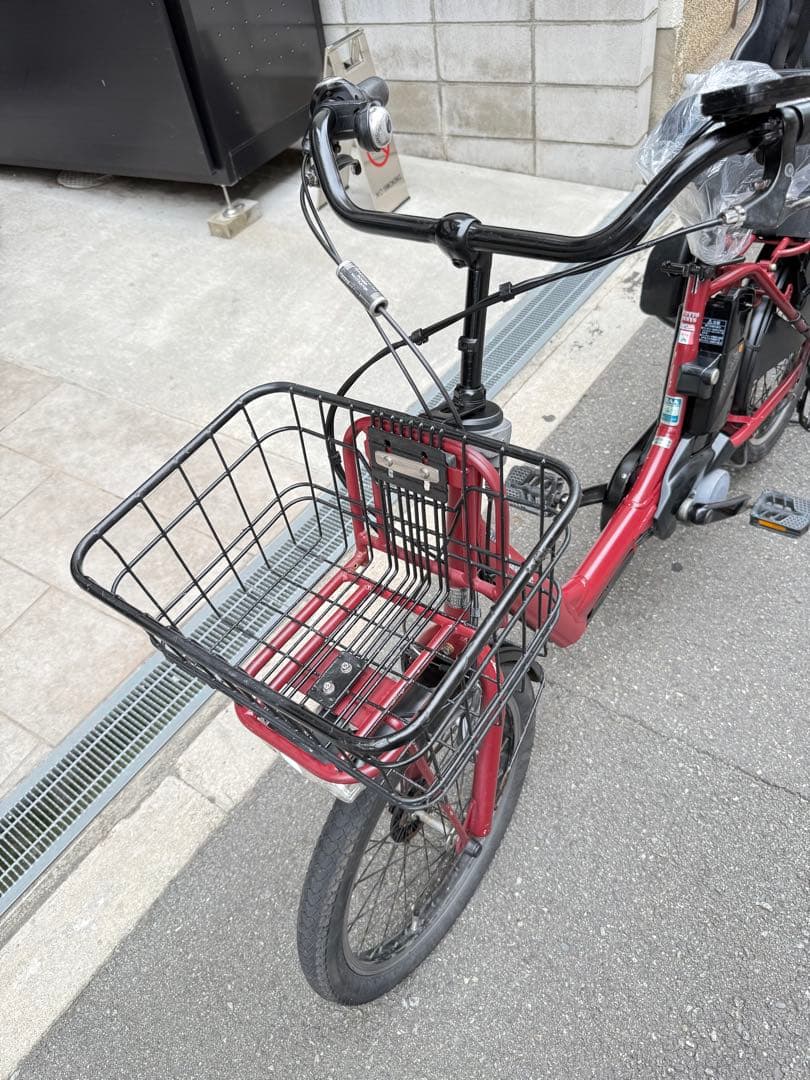 大阪府　子供乗せ　パナソニック　 電動アシスト自転車 赤 チャイルドシート付き