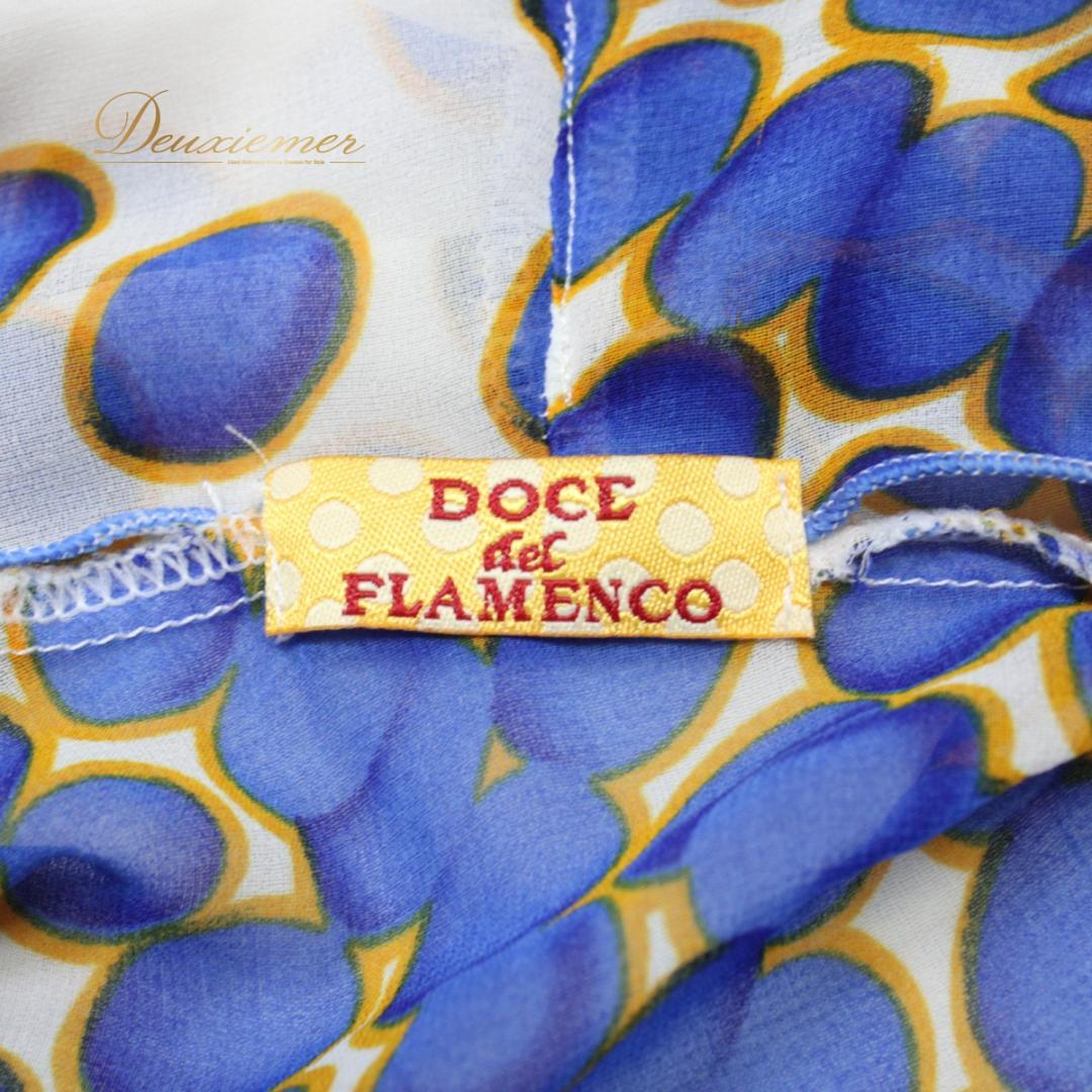 【フラメンコ衣装】ブルー docedelflamenco ブラウス トップス 青