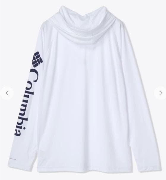 新品　25年春夏　コロンビアPFG　ターミナル タックル フーディー　白　L