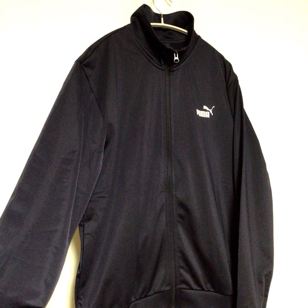 ほぼ未使用 PUMA ワンポイント セットアップジャージ 紺 L メンズ