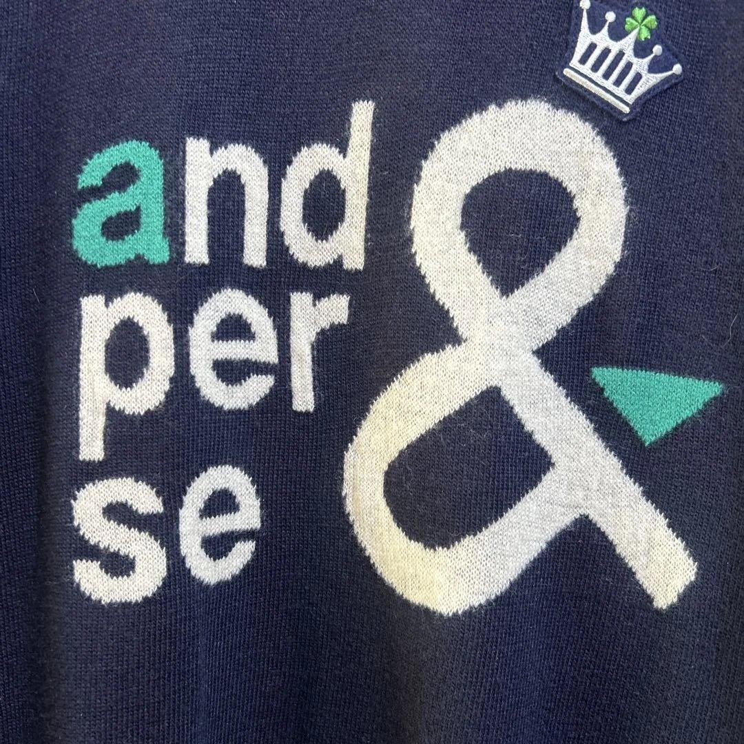 and per se⭐️ネイビー 文字入り セーター