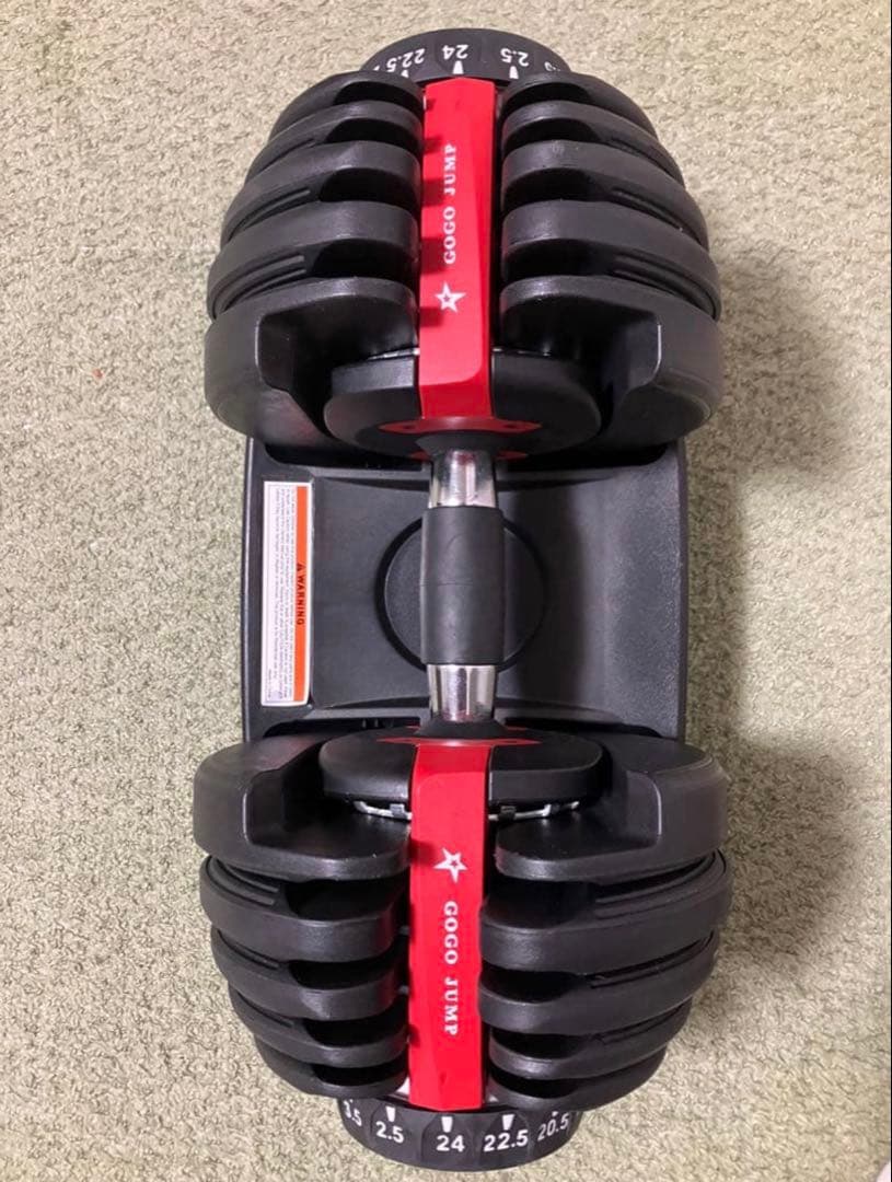 送料込♪美品！最大2.5kg-24kg可変式 ダンベル ダイヤル式♪