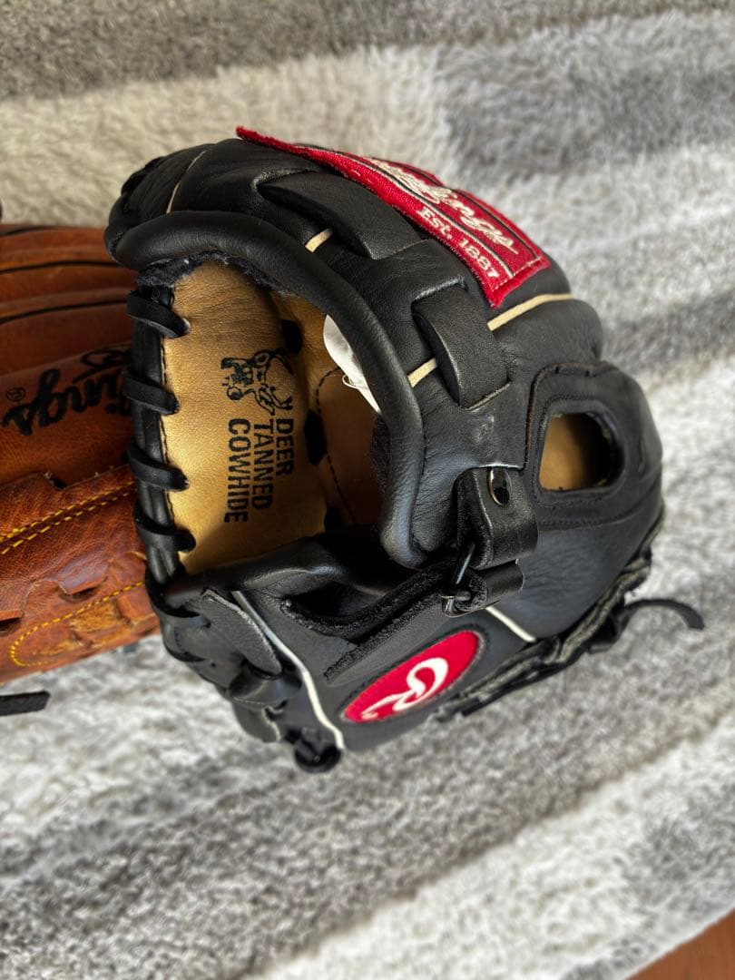 一般用Rawlings 野球グローブ ブラウン ブラック（2個セット）