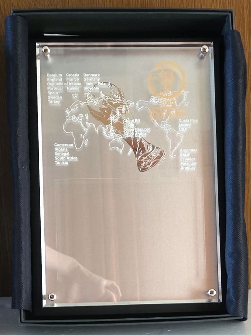 2002 FIFA World Cup 記念品　チケットホルダーアクリルプレート