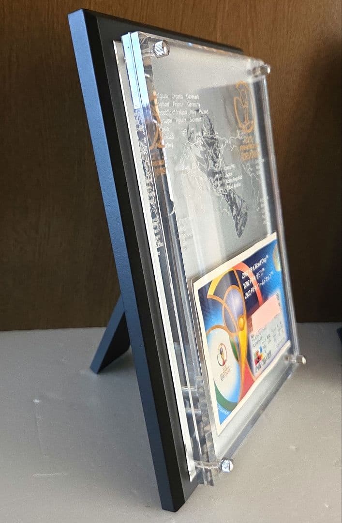 2002 FIFA World Cup 記念品　チケットホルダーアクリルプレート