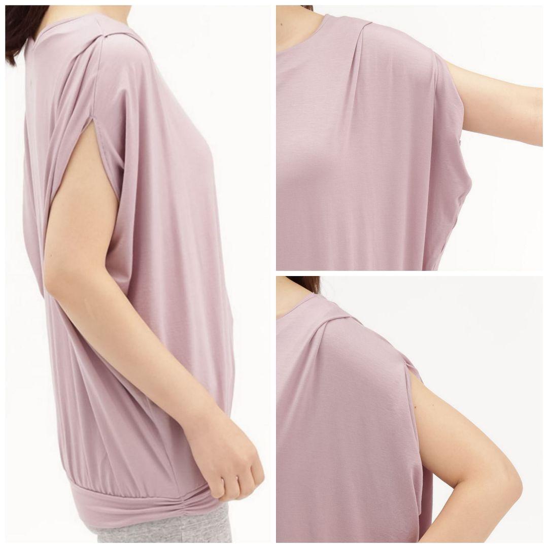 suria カップ付きトップス ヘムフィット ＊ ヨガウェア ダンス Tシャツ