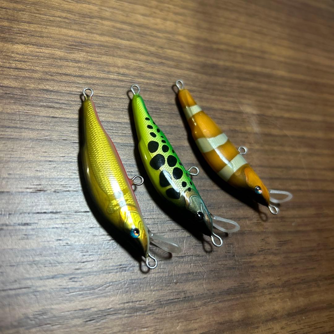 鱒moku 3個セット　ハンドメイドミノー