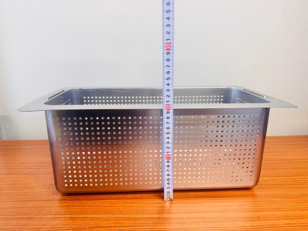 業務用 ステンレス製 水切りカゴ 大型 約40cm