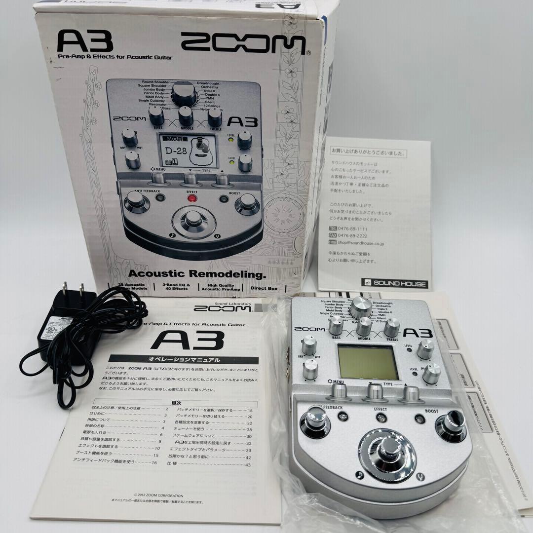 極美品★Zoom A3 ギターエフェクター アコースティック マルチエフェクター