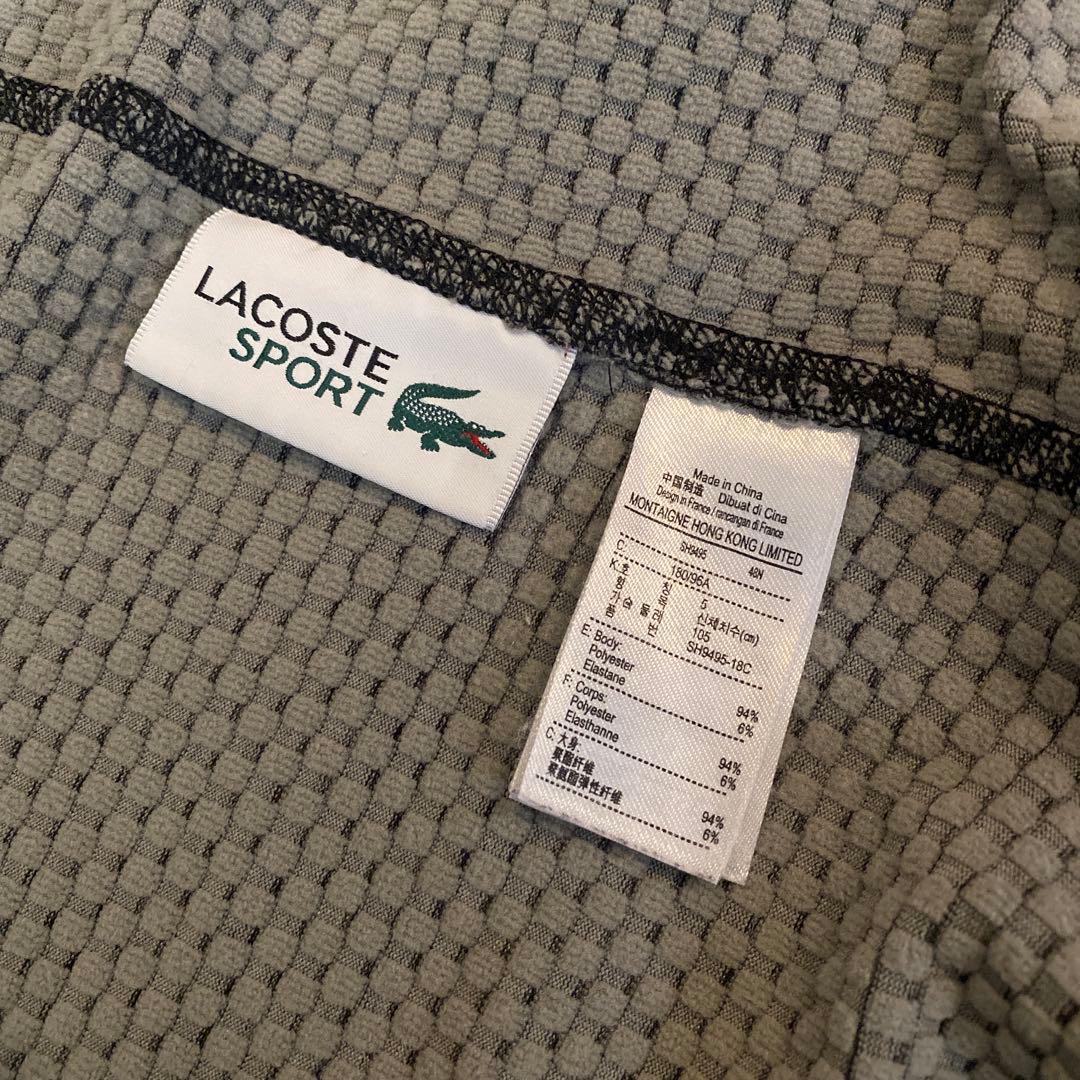 ラコステ ノバク ジョコビッチ フリースジャケット L 〜 XL グレー