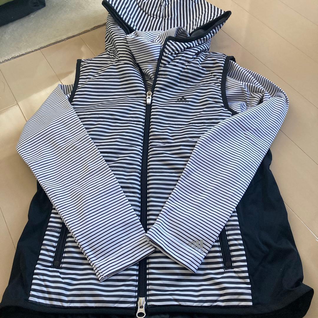 adidas ボーダーダウンベスト・長袖シャツ・スカート