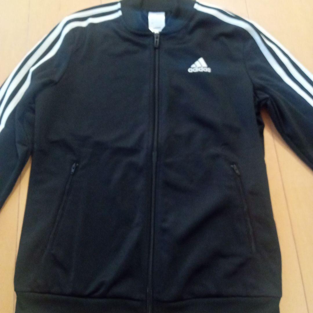 adidas レディースL 黒　ジャージ上下